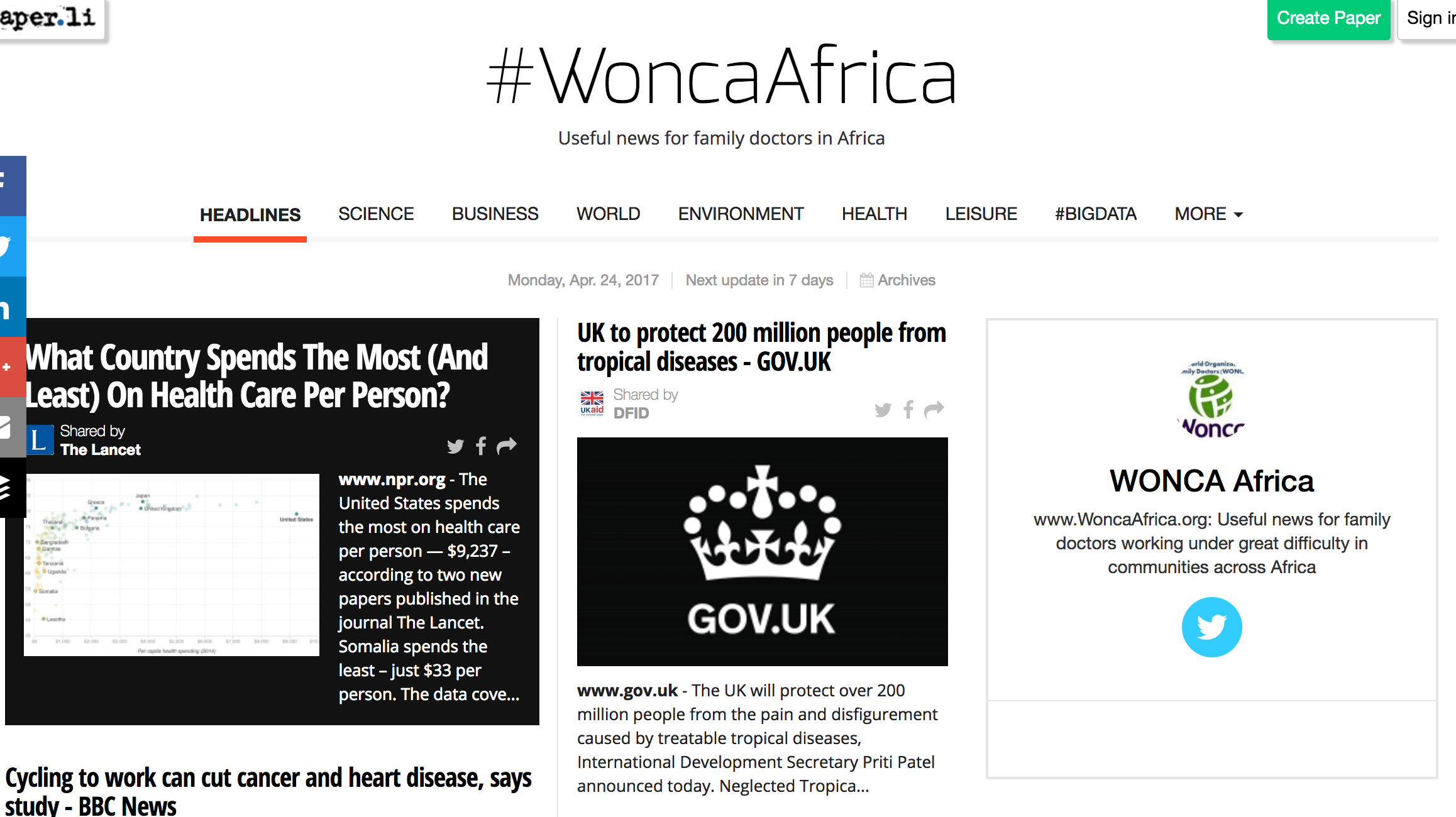 #WoncaAfrica 24 April 2017