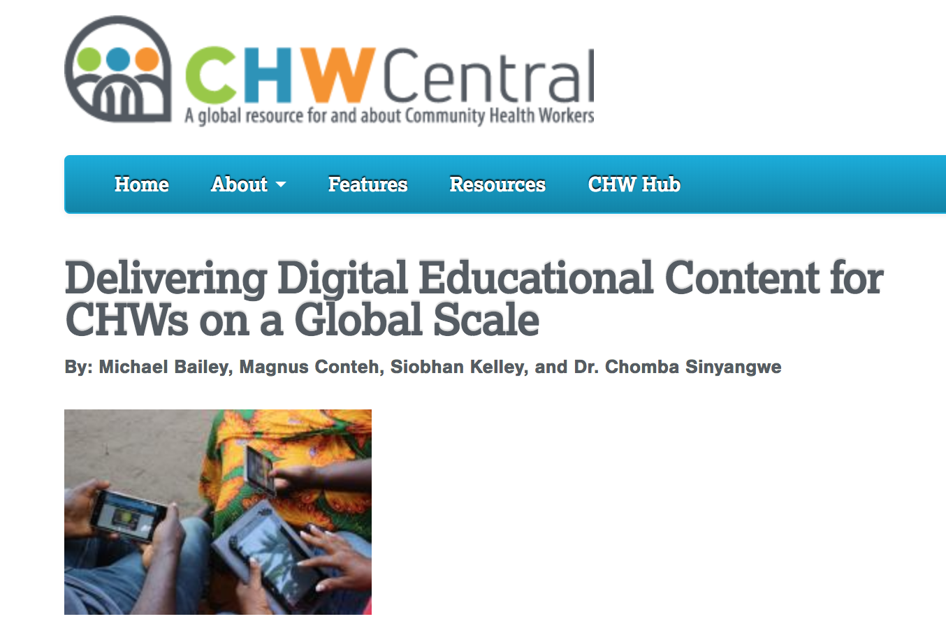 Delivering Digital Educational Content for CHWs on a Global Scale