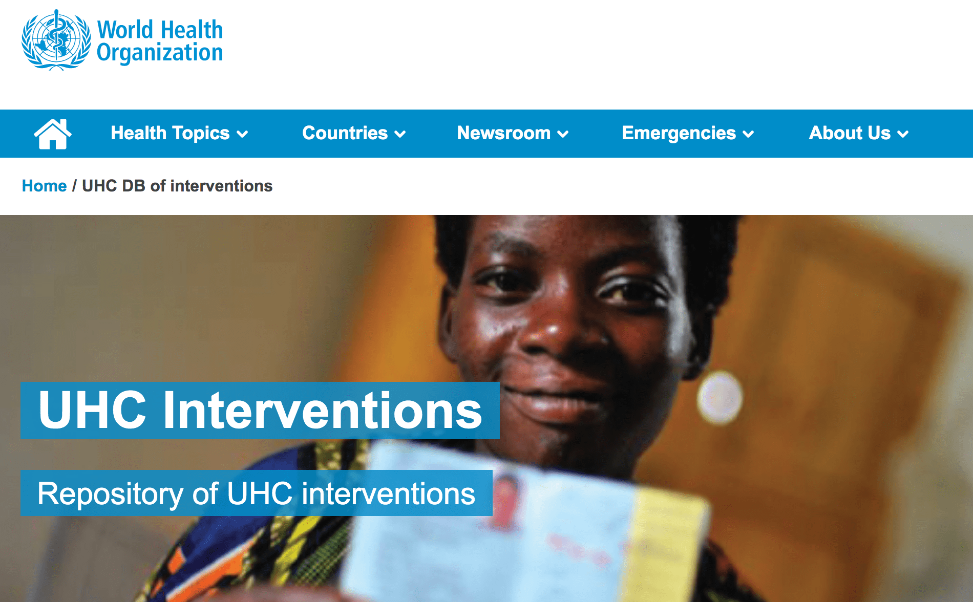 Who Repository On Recommended Interventions For Uhc Profmoosa