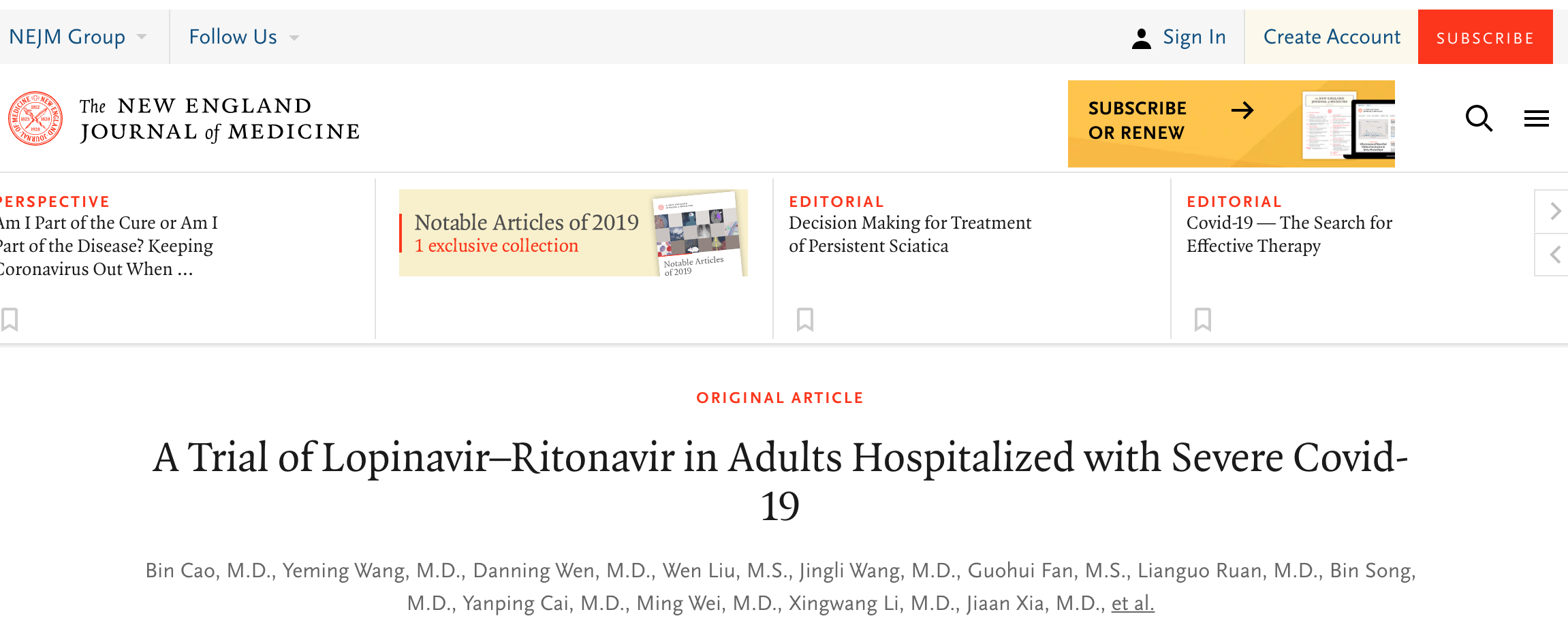 Lopinavir–Ritonavir for Severe Covid-19: No benefit