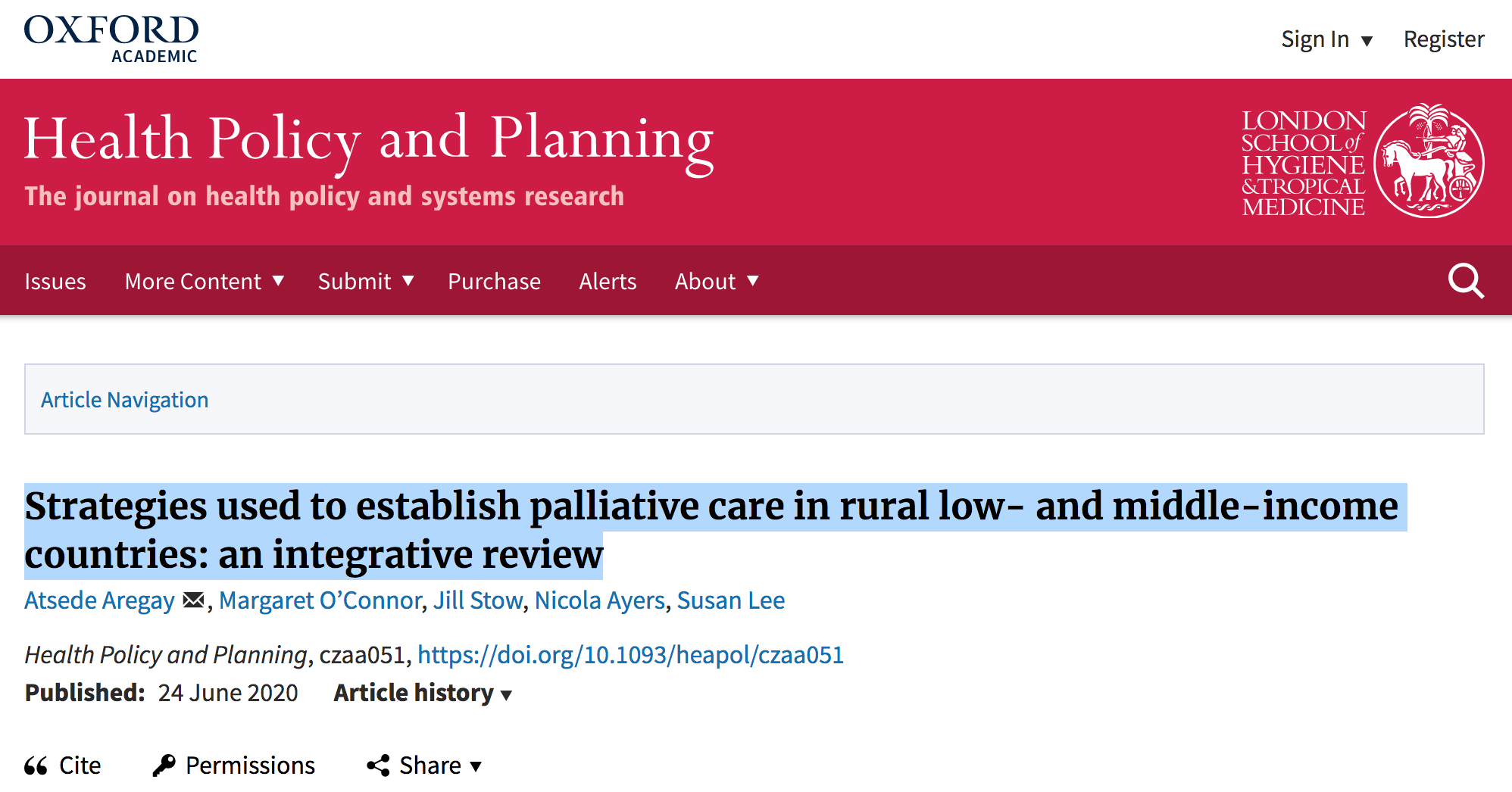 Strategies for palliative care in LMICs