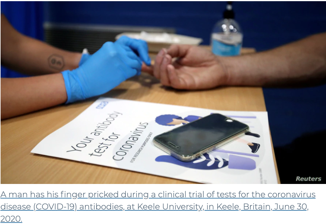 UK’s home fingerprick antibody test passes first clinical trial COVID19 Lockdown ProfMoosa