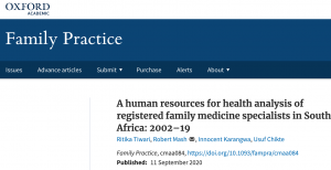 A human resources for health analysis of registered family medicine specialists in South Africa: 2002–19