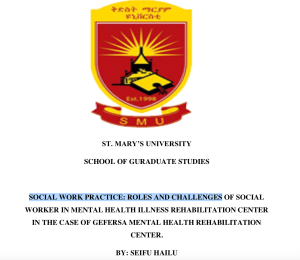 SOCIAL WORK PRACTICE: ROLES AND CHALLENGES