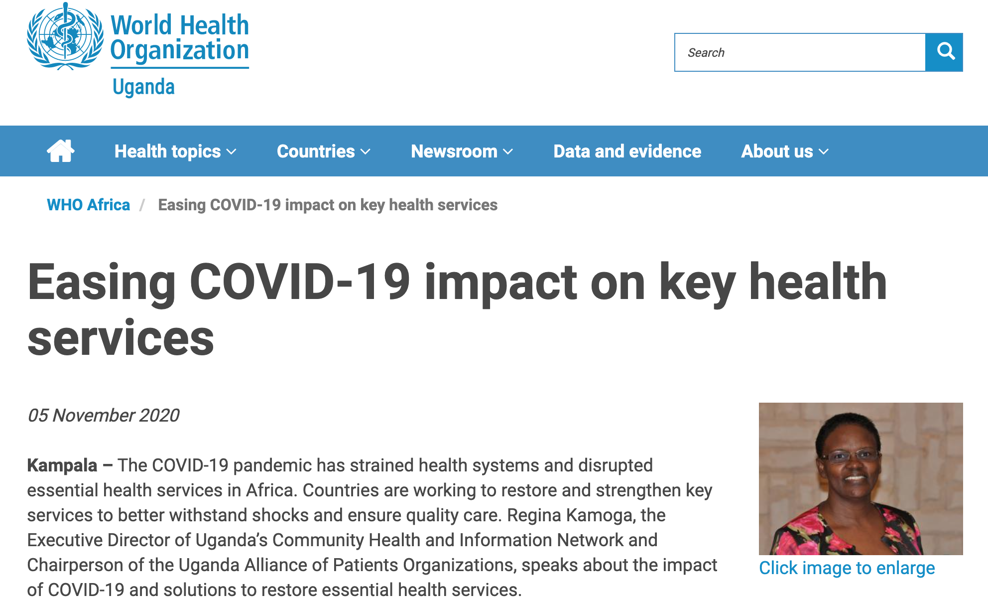 COVID-19 impact on health services in Africa