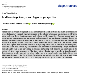 Problems in primary care: A global perspective